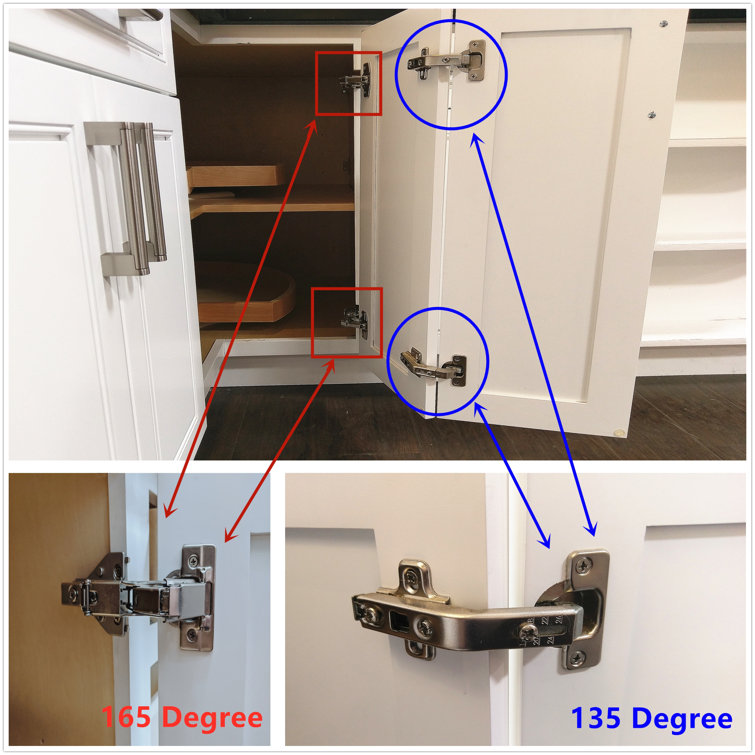 Corner door discount hinges for cabinets